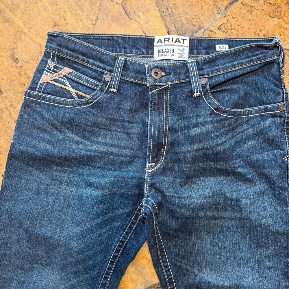 Mens Ariat M4 Relax straight legged jeans